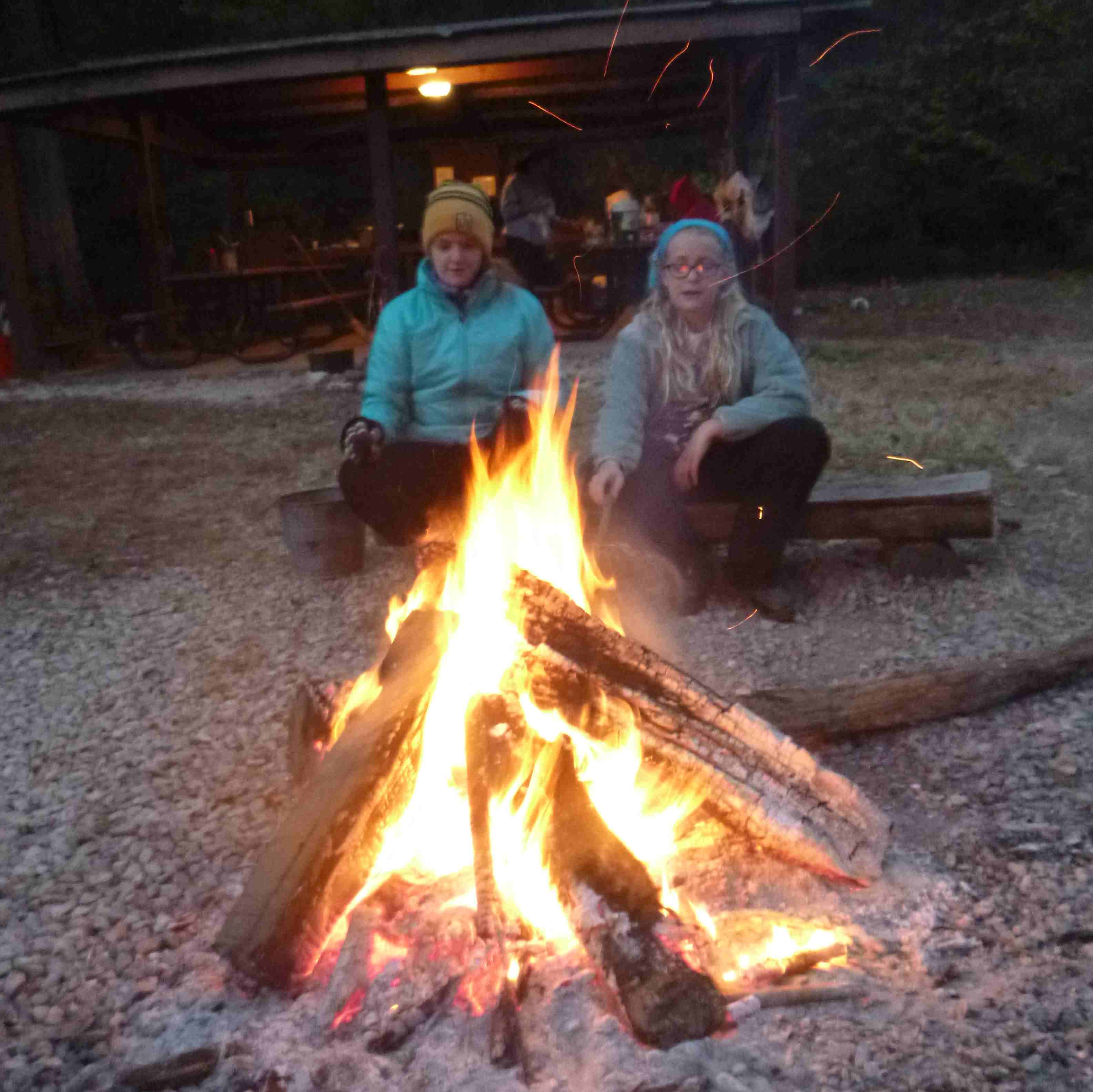 2015-10-17 Camp Fiddlecreek Jane Ada campfire.jpg